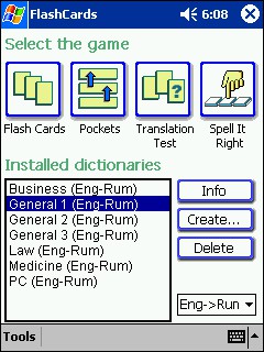 LingvoSoft FlashCards English <-> Romanian for Poc 1.3.20 screenshot